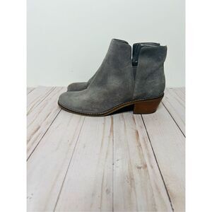 Cole Haan Grand Os Gray Suede Leather Ankle Boots